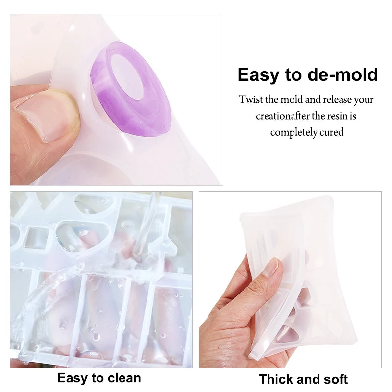 Earring Resin Molds Jewelry Casting Molds Silicone Pendent Epoxy Resin Molds for Women Earrings DIY Jewelry Making Supplies