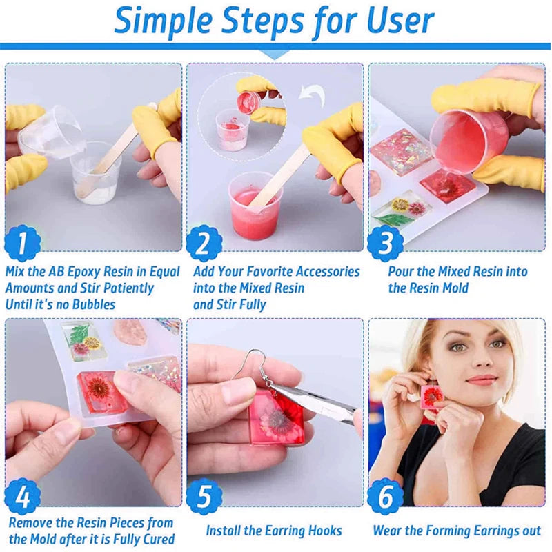 Earring Resin Molds Jewelry Casting Molds Silicone Pendent Epoxy Resin Molds for Women Earrings DIY Jewelry Making Supplies