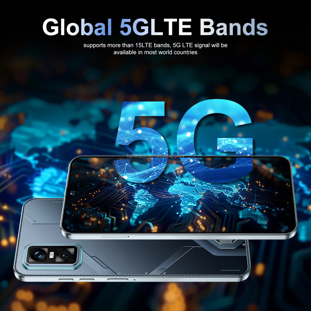 2025 New GT30 Pro Android14 5g Smartphone HD 7.3 Inch Screen Deca Core CPU LTE Cellular Dual Card Mobile Phone