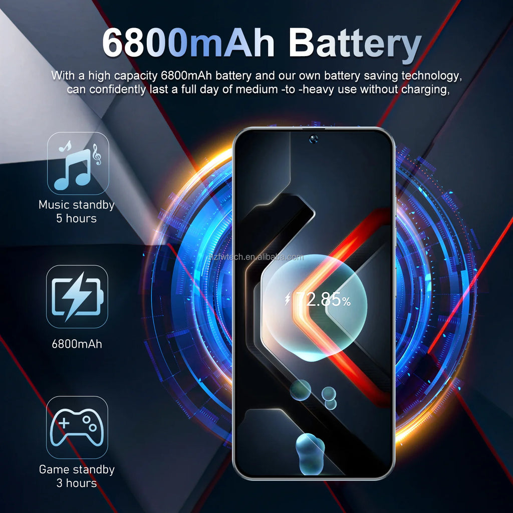 2025 New GT30 Pro Android14 5g Smartphone HD 7.3 Inch Screen Deca Core CPU LTE Cellular Dual Card Mobile Phone
