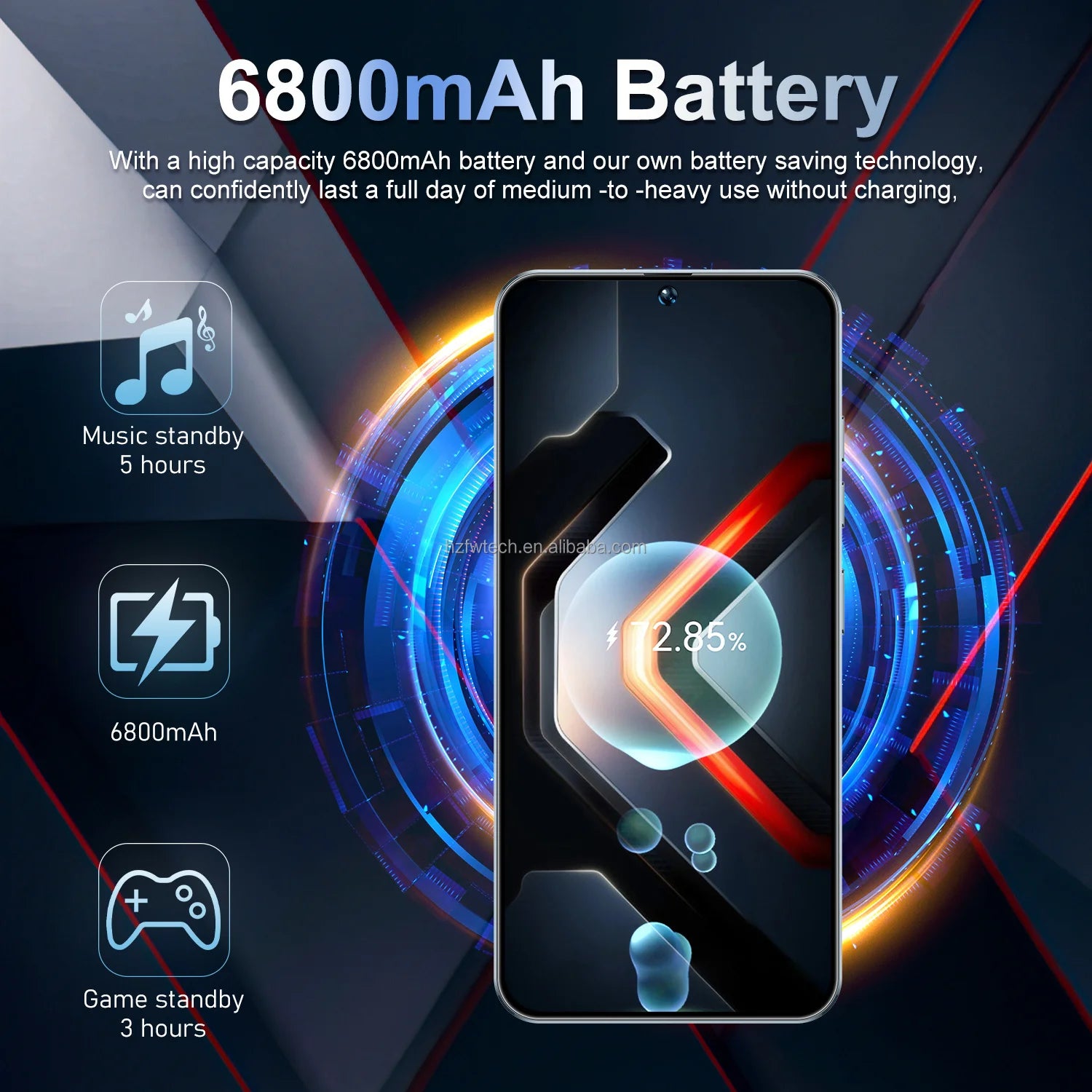 2025 New GT30 Pro Android14 5g Smartphone HD 7.3 Inch Screen Deca Core CPU LTE Cellular Dual Card Mobile Phone