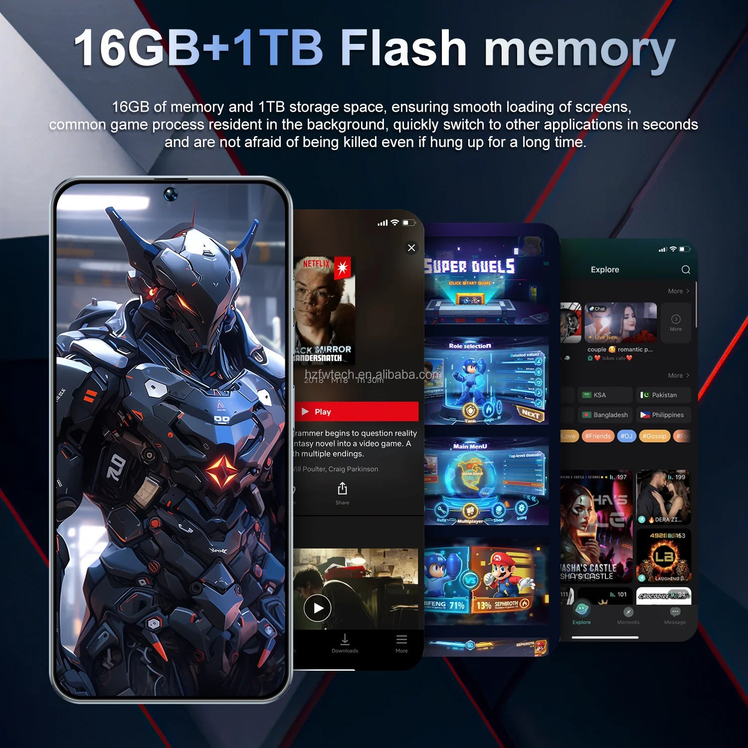 2025 New GT30 Pro Android14 5g Smartphone HD 7.3 Inch Screen Deca Core CPU LTE Cellular Dual Card Mobile Phone