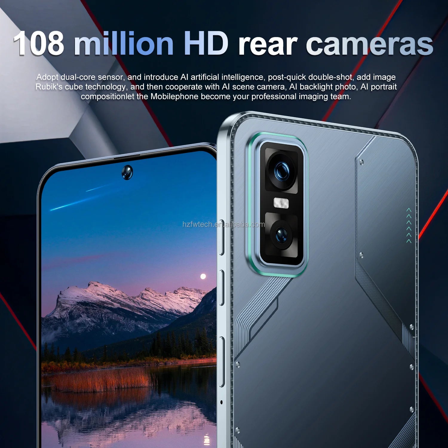 2025 New GT30 Pro Android14 5g Smartphone HD 7.3 Inch Screen Deca Core CPU LTE Cellular Dual Card Mobile Phone