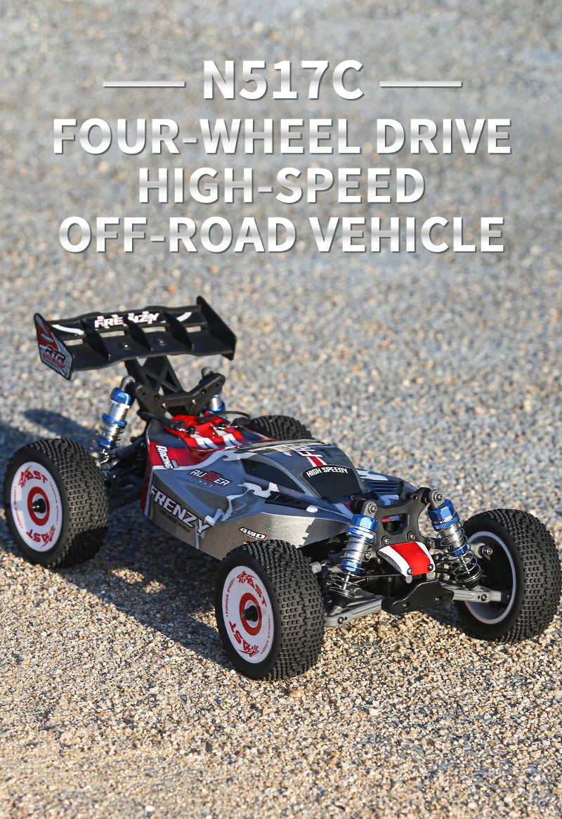 HOSHI N517C Frenzy 1/12 Scale Brushless Full Scale 4WD 70KM/H Rc Car High Speed Racing Truck Vehicle RTR 2XBATTERY Version
