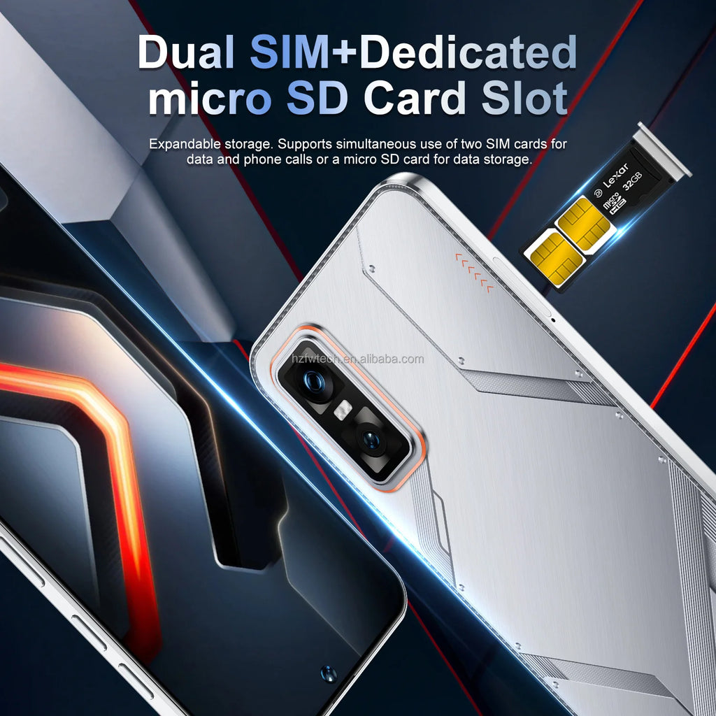 2025 New GT30 Pro Android14 5g Smartphone HD 7.3 Inch Screen Deca Core CPU LTE Cellular Dual Card Mobile Phone