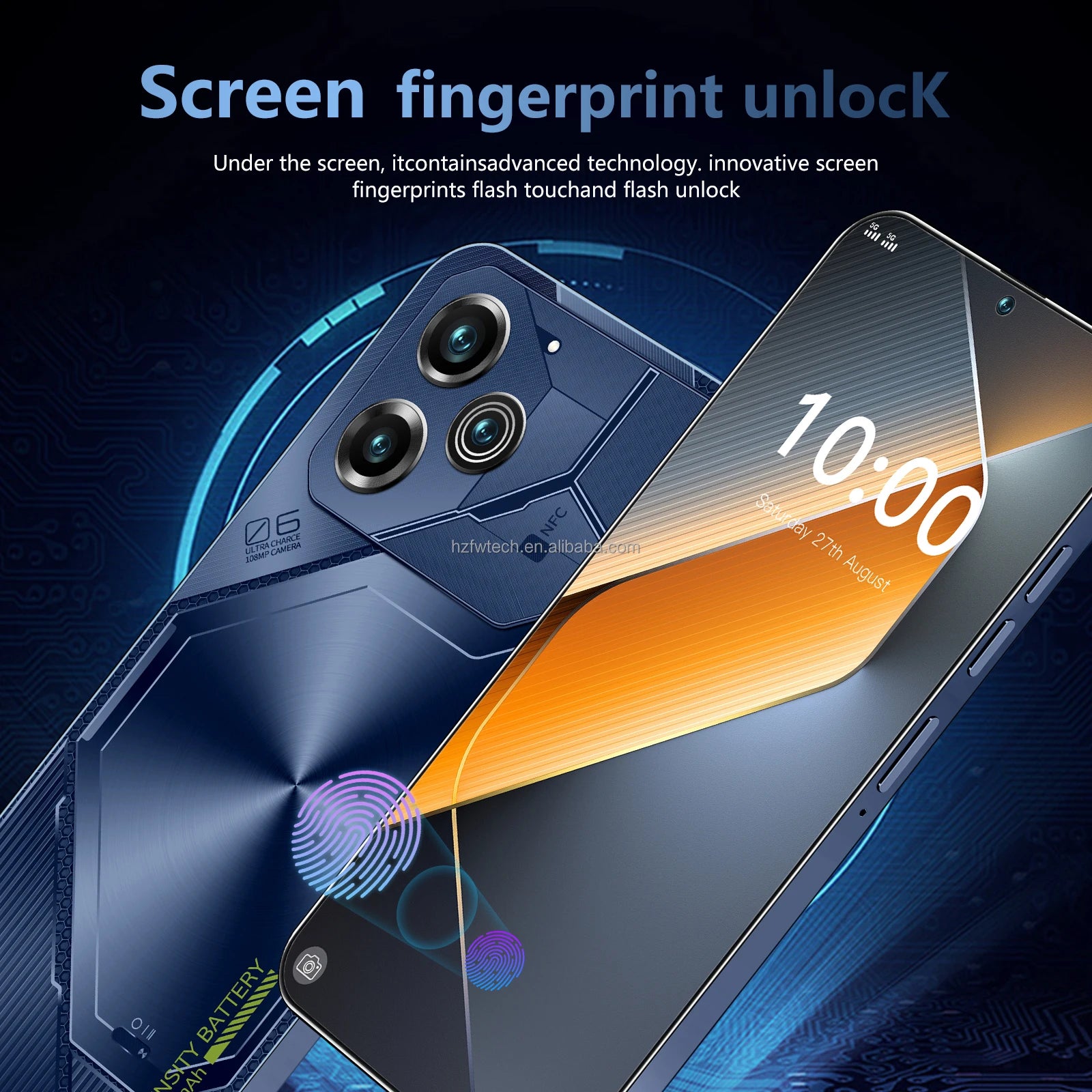 Unlocked Pova6Pro 5G Smartphone 6.8Inch Display with High-Capacity 8800mAh Battery