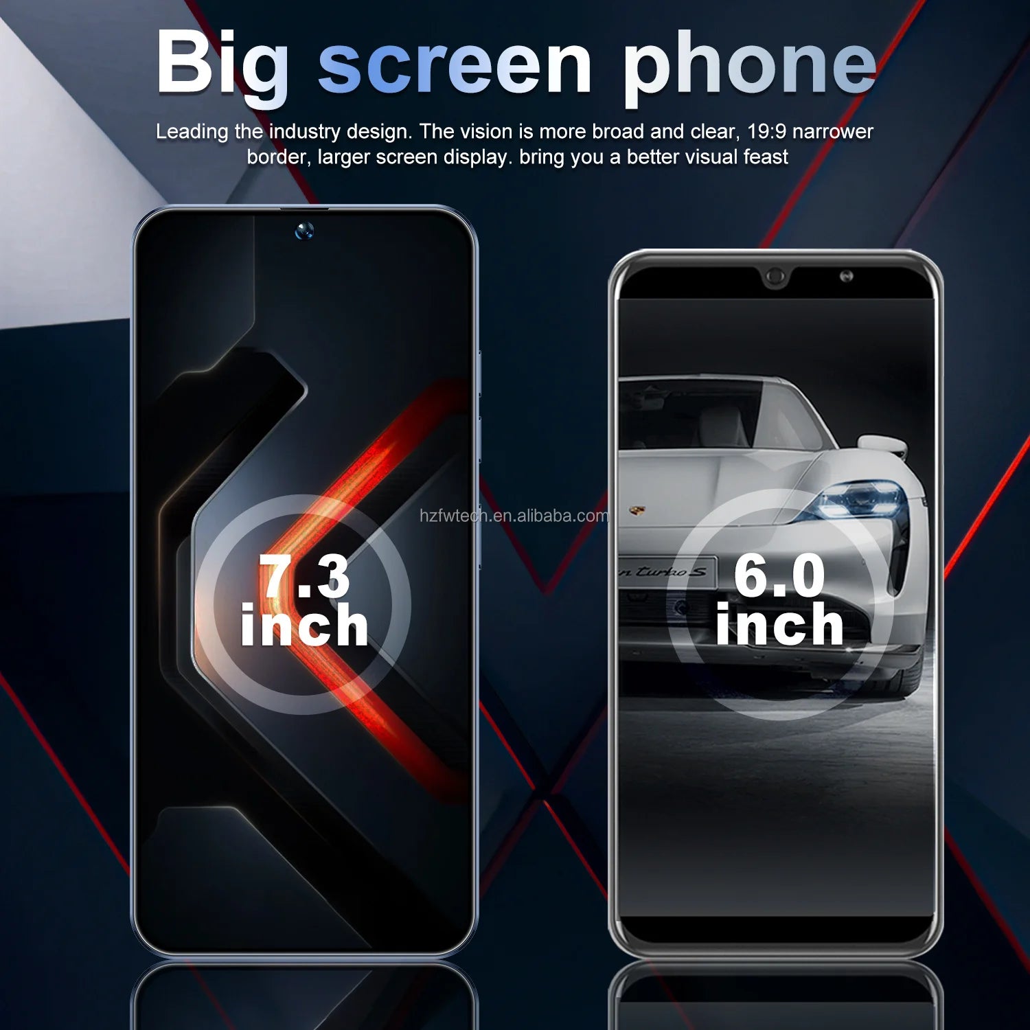 2025 New GT30 Pro Android14 5g Smartphone HD 7.3 Inch Screen Deca Core CPU LTE Cellular Dual Card Mobile Phone