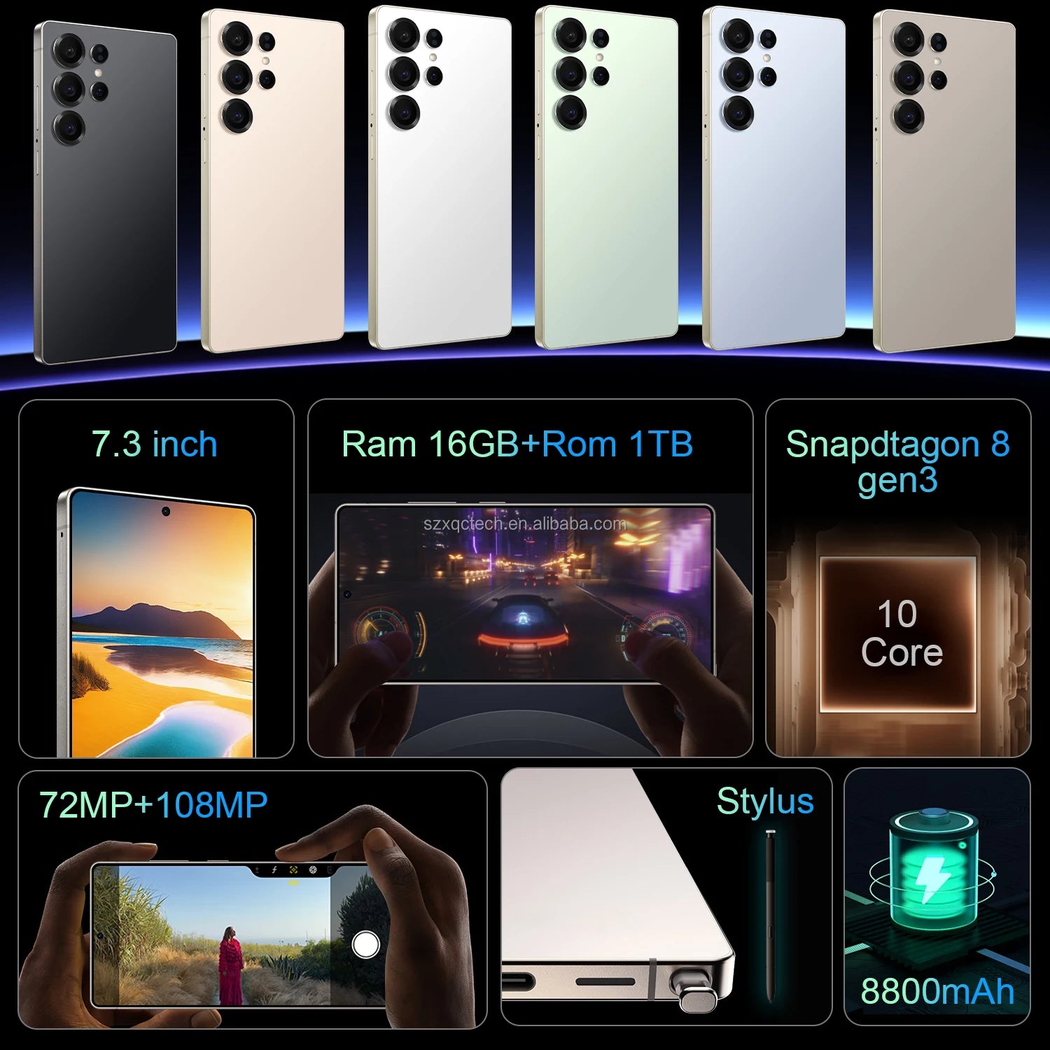 New S25 Ultra 5g Smartphone 7.3 Inch Hd Screen 16gb+1tb 5g Dual Card Mobile Phone Original High Quality Cellphone Version