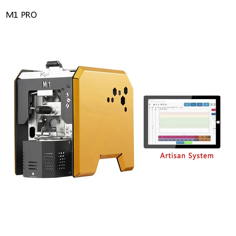 Kaleido Sniper M1 Pro Stainless Steel Electric Drum Coffee Roaster Machine App-Controlled 1000W Automatic Chaff Household