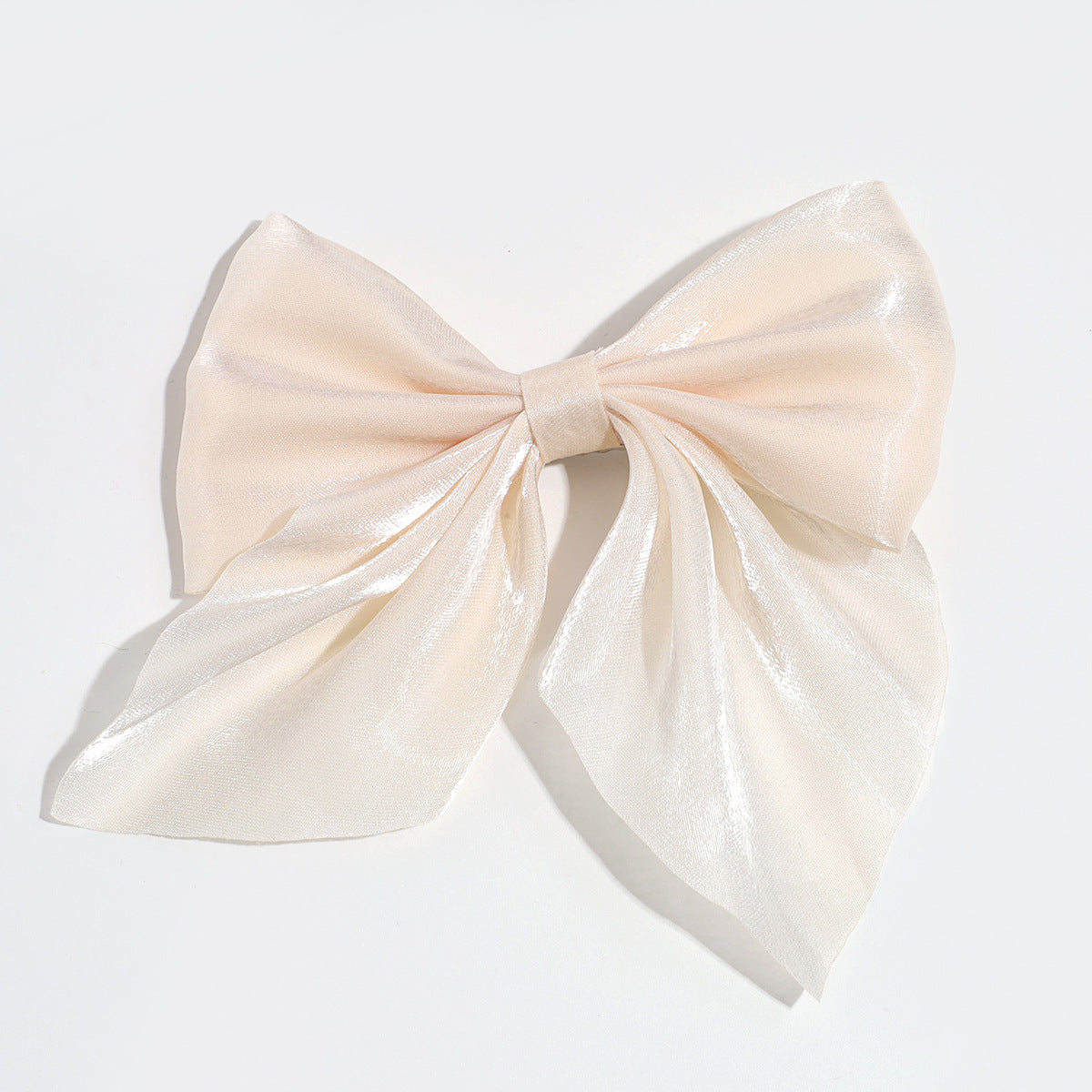 Japanese and Korean Style Elegant Sweet Mesh Bow Pointed Bouth Clip Pontail Decorative Hairpin Elegant Half-Tie Hairpin Hair Accessories