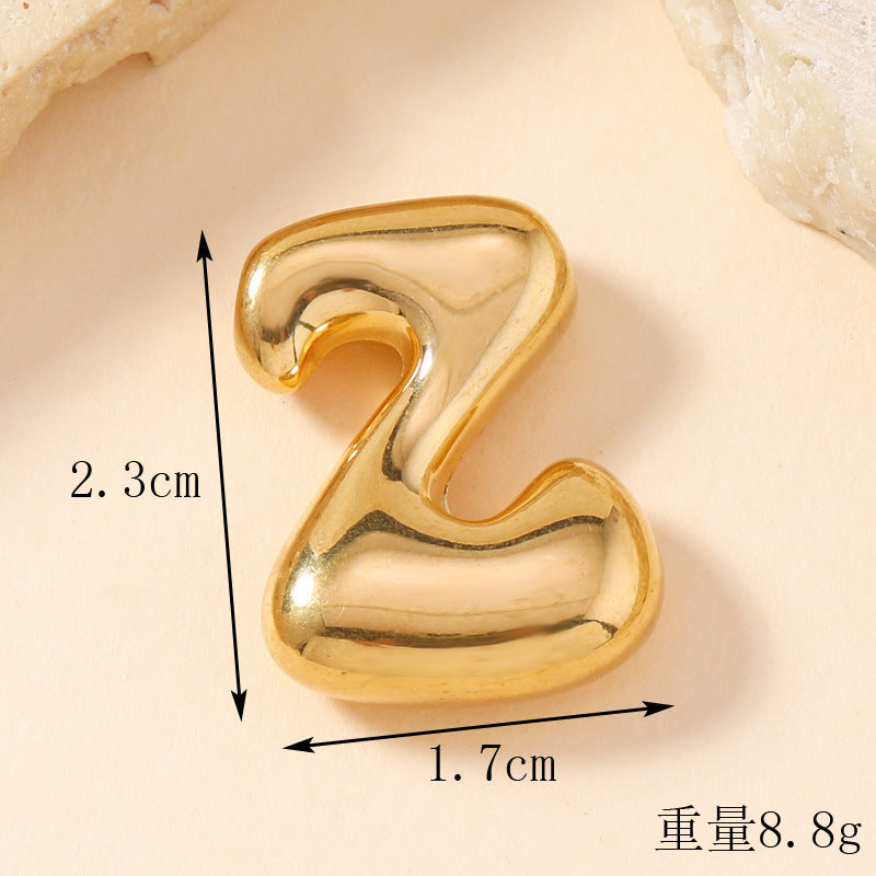 Pendant Single Pendant European and American Fashion Stainless Steel Jewelry Mini Bubble English Letter Pendant DIY Accessories Jewelry