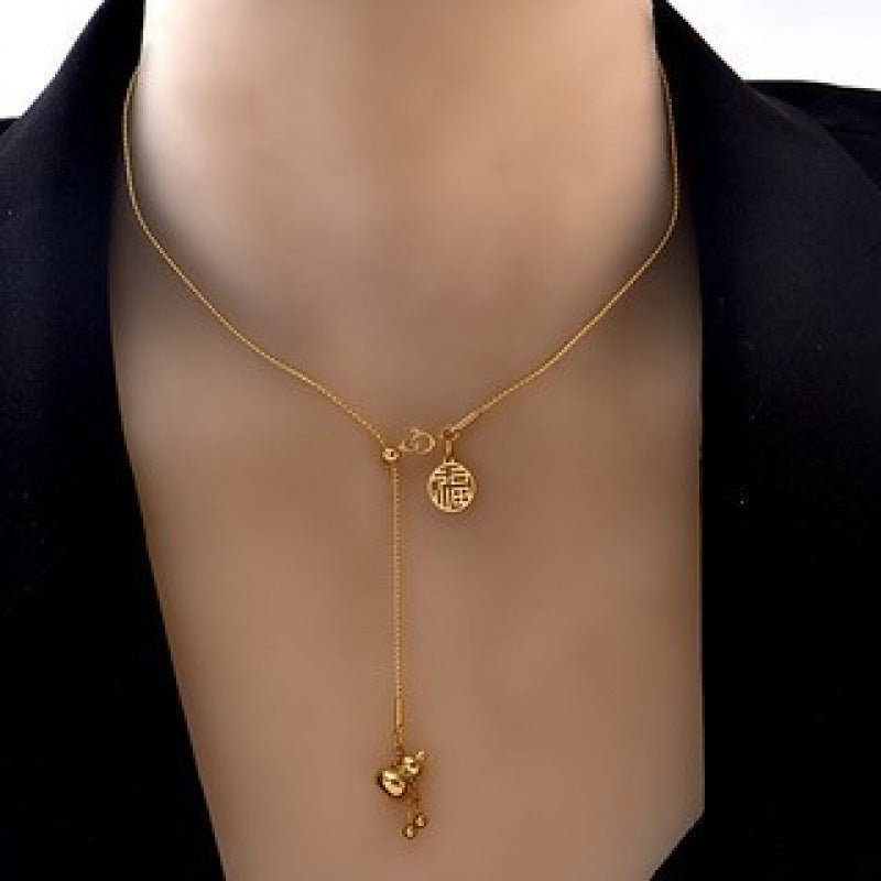 Double-Layer Necklace Women's Sweater Chain