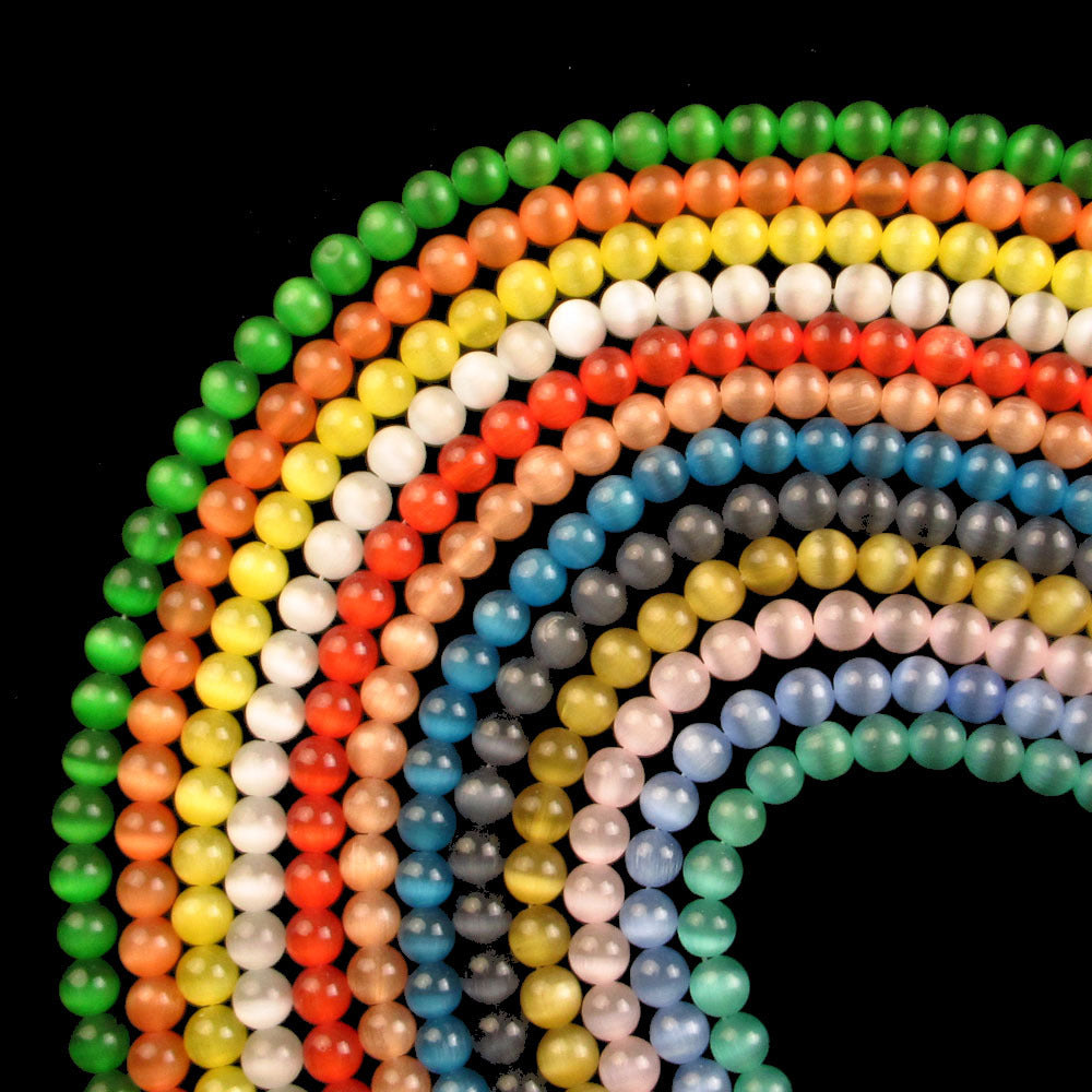Cat's eye stone beads loose batch bracelet accessories diy jewelry accessories loose beads bracelet necklace material factory direct batch
