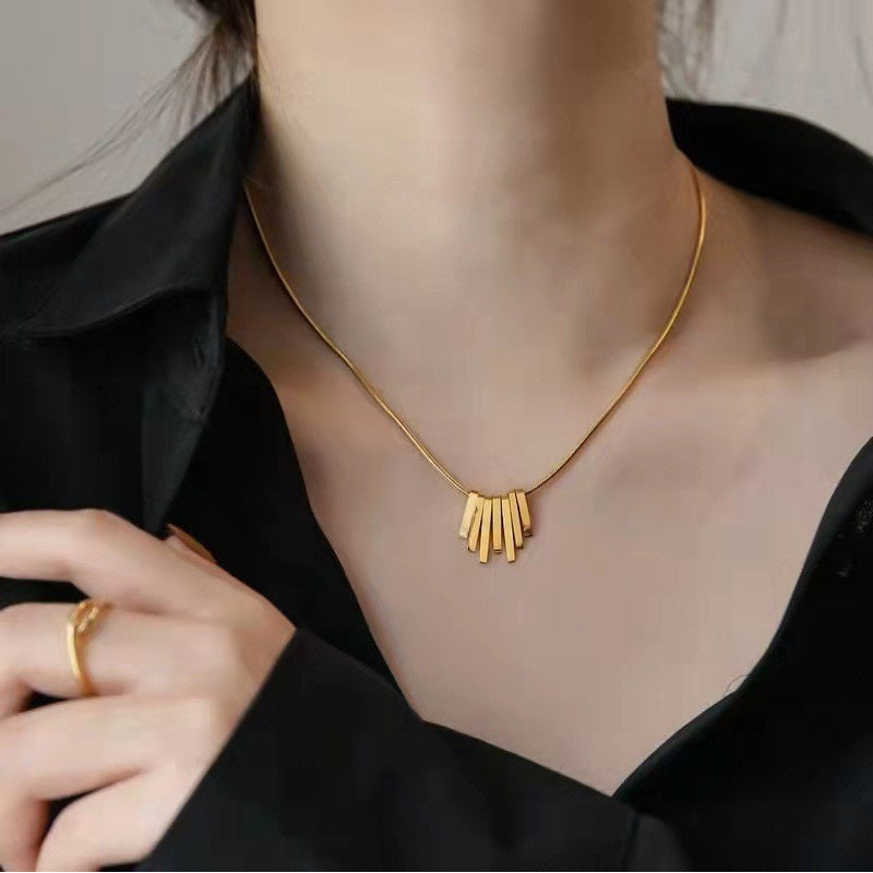 Double-Layer Necklace Women's Sweater Chain