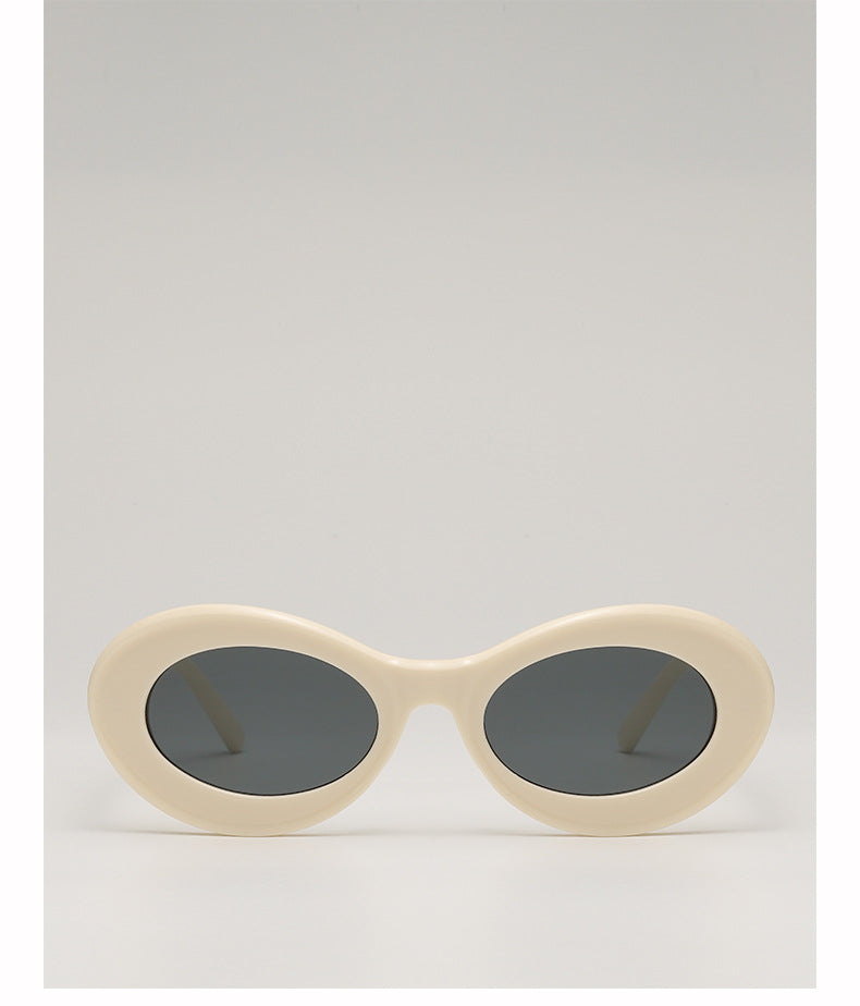 Oleo New Candy Color Small Frame Oval Dopamine Color Sunglasses Travel Party Photo Shade Sunglasses