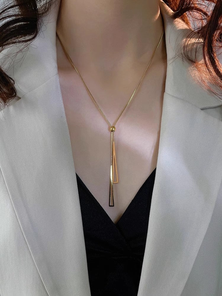 Double-Layer Necklace Women's Sweater Chain