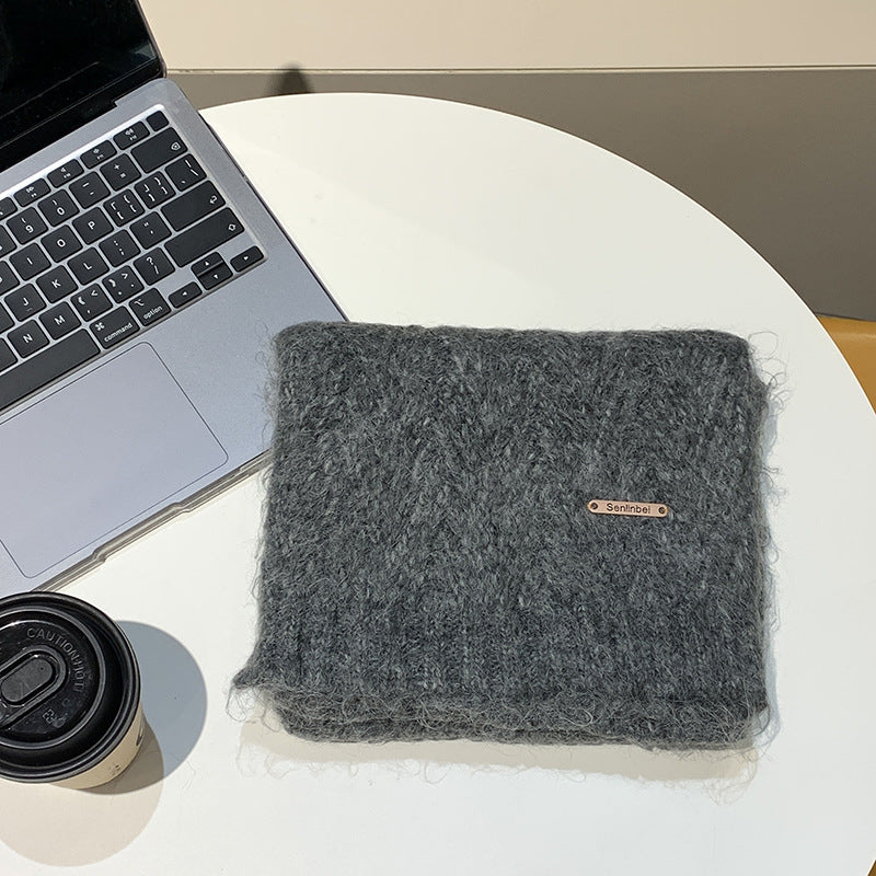 Albaca Alpaca Scarf Women's Winter New Wool Blended Korean Fashionable Student High-grade Knitted Scarf