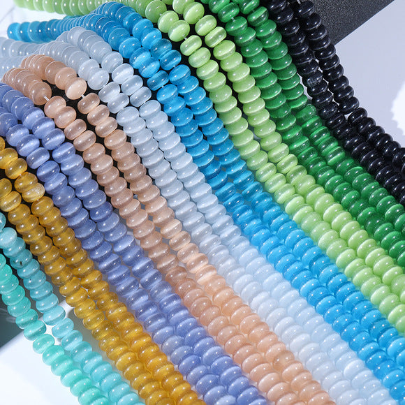 Cat's eye stone beads loose batch bracelet accessories diy jewelry accessories loose beads bracelet necklace material factory direct batch