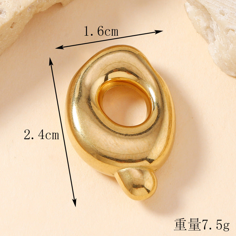 Pendant Single Pendant European and American Fashion Stainless Steel Jewelry Mini Bubble English Letter Pendant DIY Accessories Jewelry