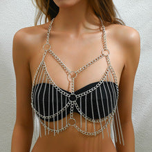 Bamboo such as clothing nightclub fashion hot girl metal ring neck mesh hollow sexy body chain DL0001