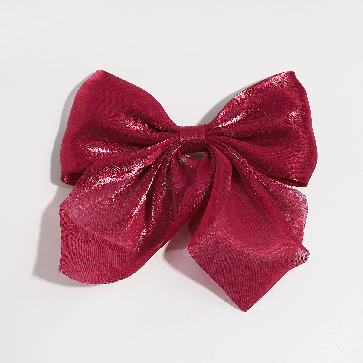 Japanese and Korean Style Elegant Sweet Mesh Bow Pointed Bouth Clip Pontail Decorative Hairpin Elegant Half-Tie Hairpin Hair Accessories