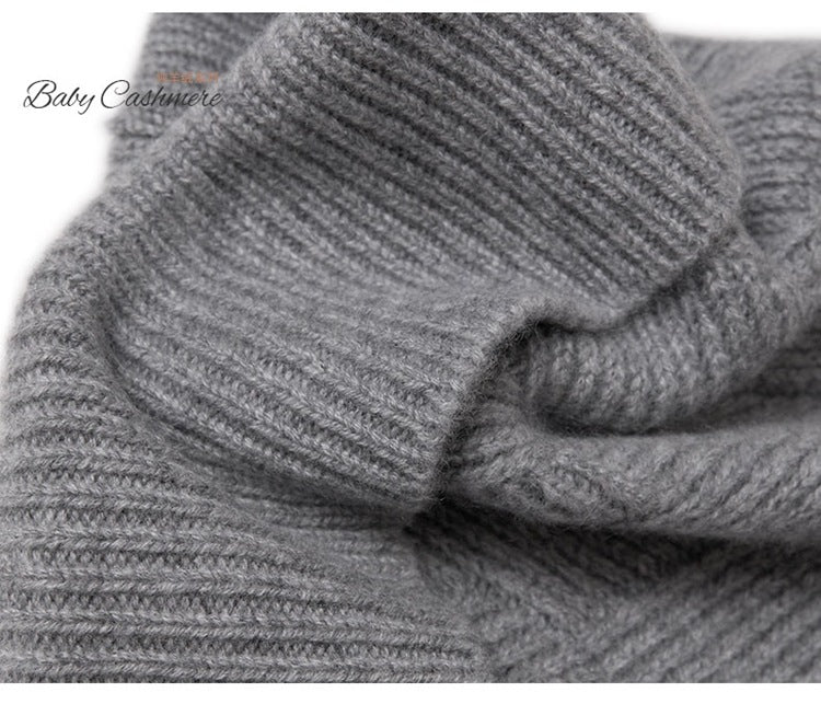 Consaini New 100 Pure Cashmere Hat All-match Middle-aged and Young European and American Knitted Hat Amazon Warm Ear Protection Hat