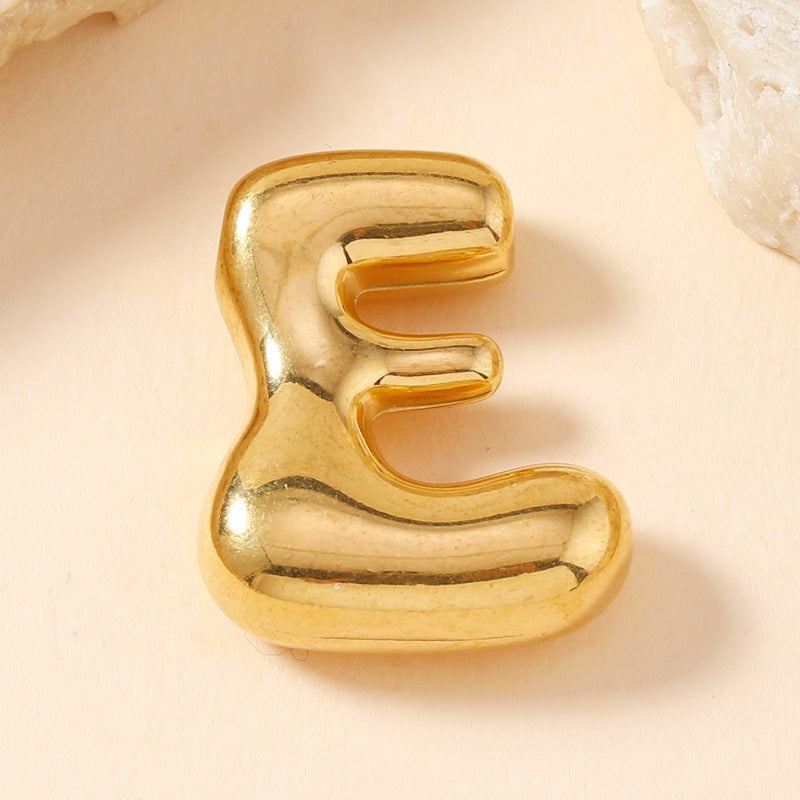 Pendant Single Pendant European and American Fashion Stainless Steel Jewelry Mini Bubble English Letter Pendant DIY Accessories Jewelry
