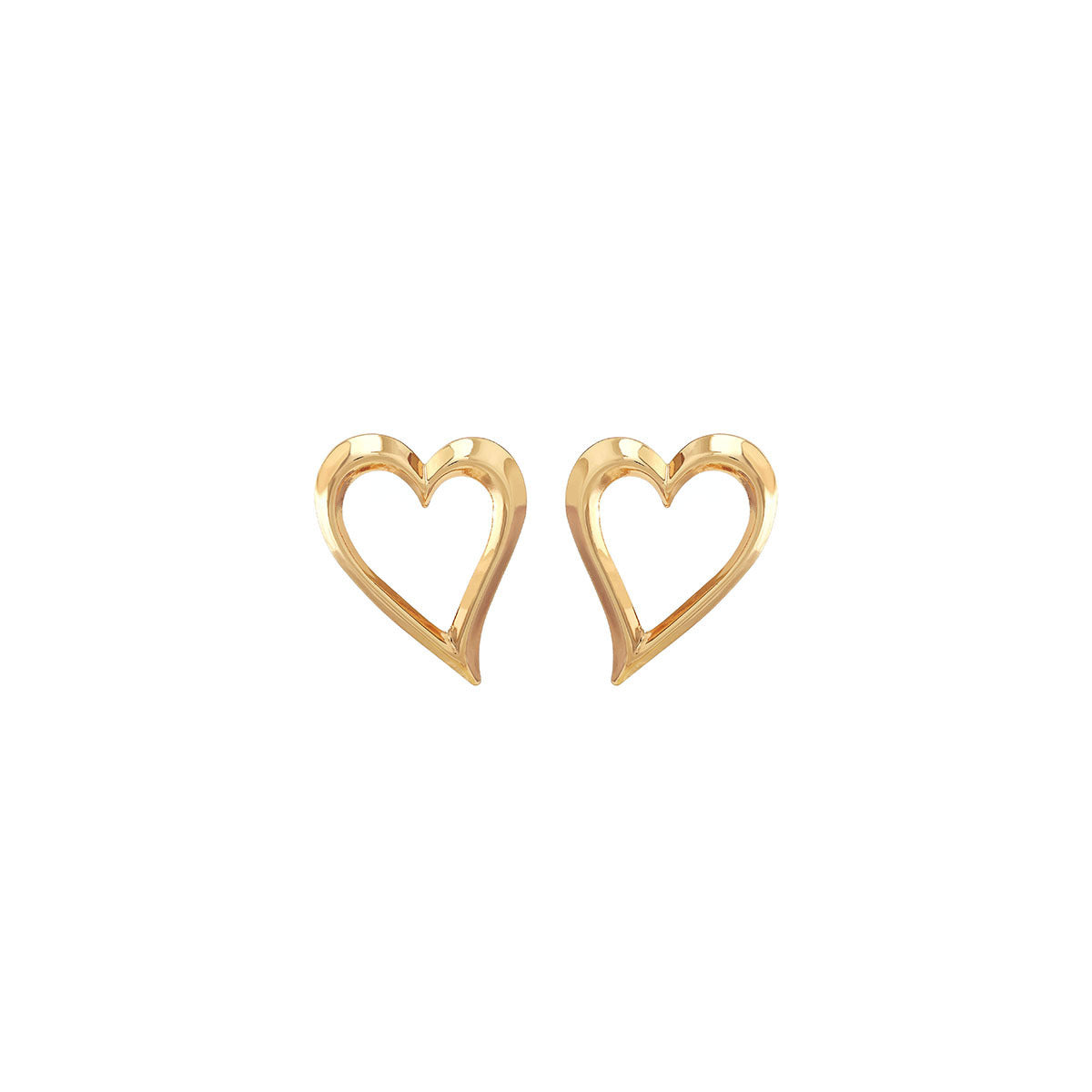 European and American light luxury high-end metal style simple personality earrings women's retro flower pearl hollow love earrings