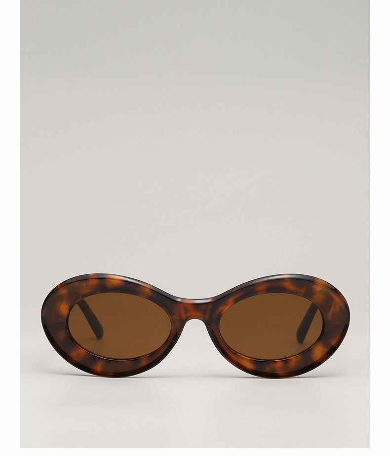Oleo New Candy Color Small Frame Oval Dopamine Color Sunglasses Travel Party Photo Shade Sunglasses