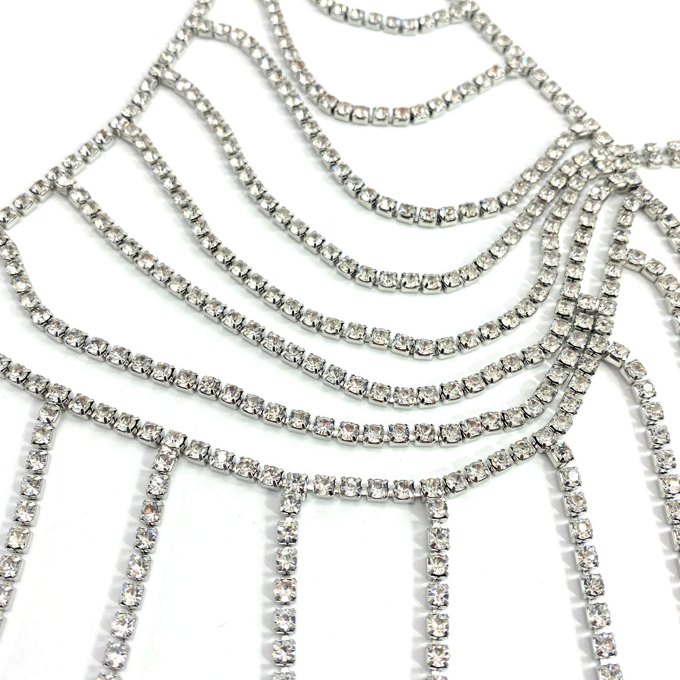 Cross-border Europe and the United States hot dollar tassel chest chain nightclub sexy trend rhinestone body chain women