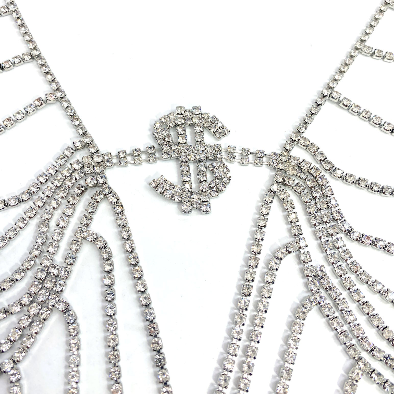 Cross-border Europe and the United States hot dollar tassel chest chain nightclub sexy trend rhinestone body chain women