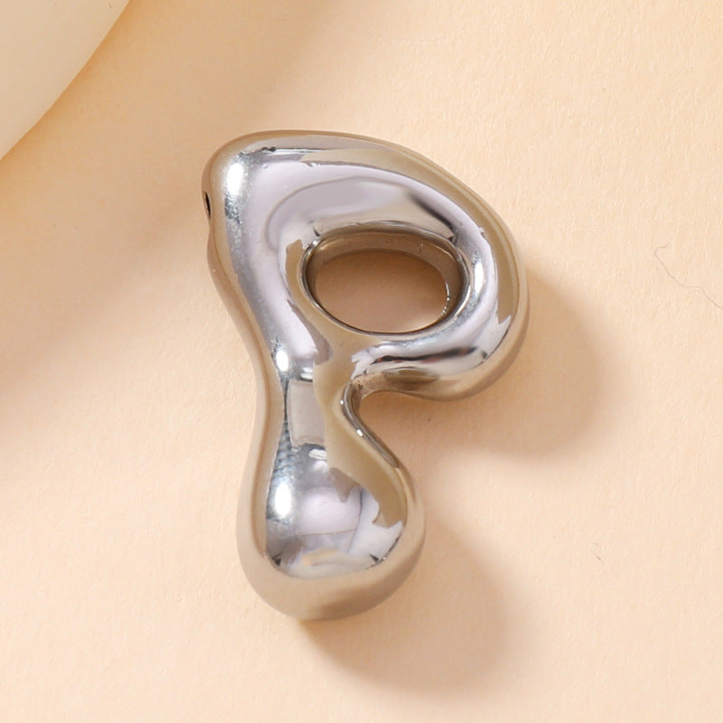 Pendant Single Pendant European and American Fashion Stainless Steel Jewelry Mini Bubble English Letter Pendant DIY Accessories Jewelry