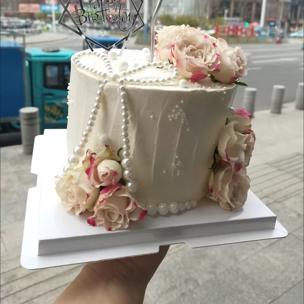 Wholesale bouquet bow jewelry imitation pearl cake decoration bow chain Valentine's Day accessories accessories decoration