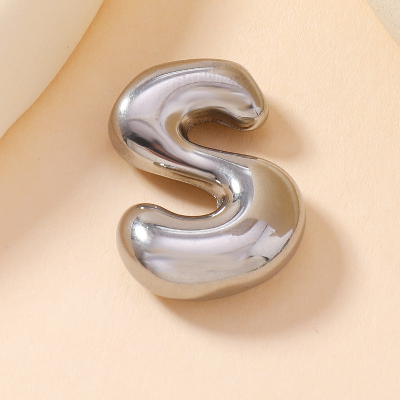 Pendant Single Pendant European and American Fashion Stainless Steel Jewelry Mini Bubble English Letter Pendant DIY Accessories Jewelry