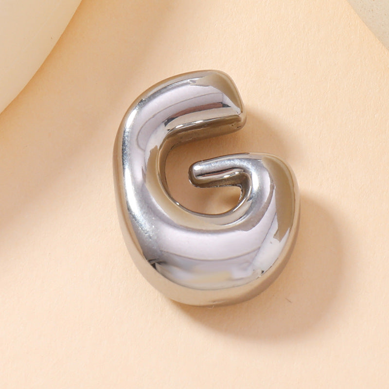 Pendant Single Pendant European and American Fashion Stainless Steel Jewelry Mini Bubble English Letter Pendant DIY Accessories Jewelry