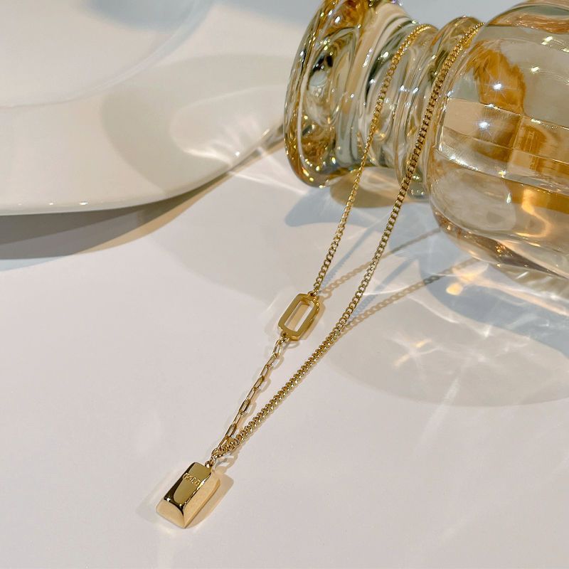 Double-Layer Necklace Women's Sweater Chain
