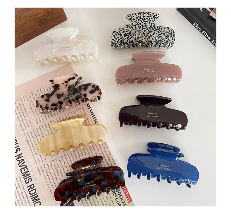 South Korea France Acetic Acid Clip Simple Retro French Elegant Elegant Hair Shark Clip Hair Clip for Women