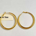 Fashion Explosions European and American Fashion Metal Style Geometry Gap Earrings Large Circle Distinctive Niche All-match Ear Jewelry Women