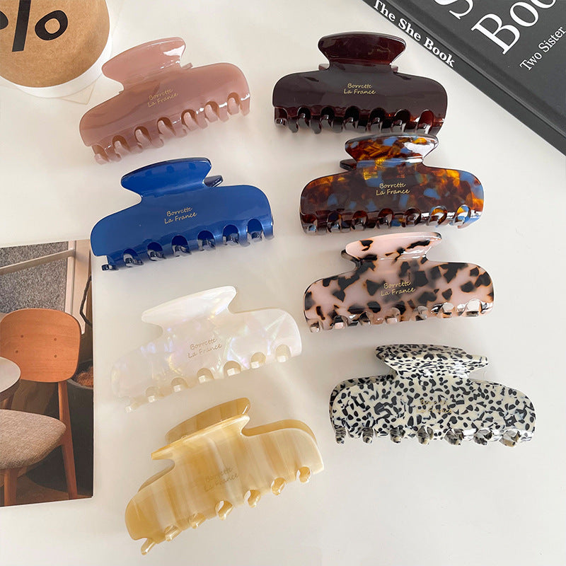 South Korea France Acetic Acid Clip Simple Retro French Elegant Elegant Hair Shark Clip Hair Clip for Women