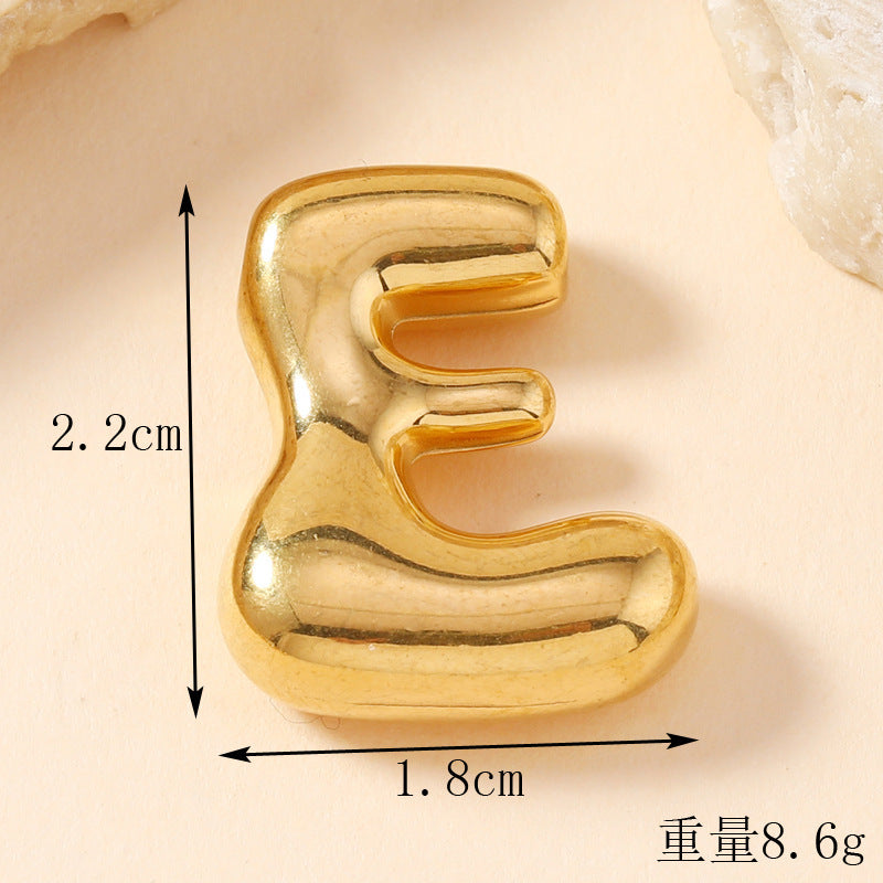 Pendant Single Pendant European and American Fashion Stainless Steel Jewelry Mini Bubble English Letter Pendant DIY Accessories Jewelry