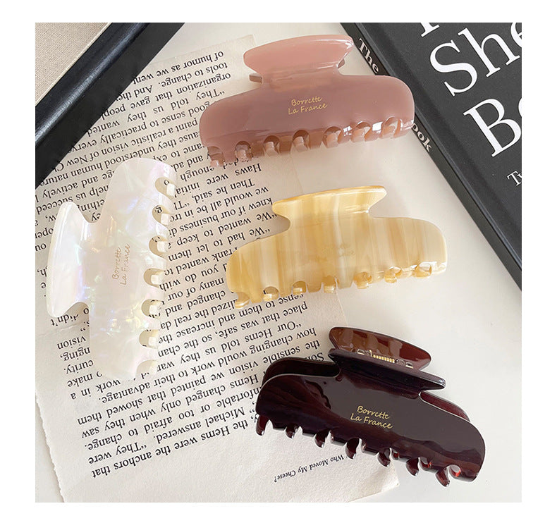 South Korea France Acetic Acid Clip Simple Retro French Elegant Elegant Hair Shark Clip Hair Clip for Women