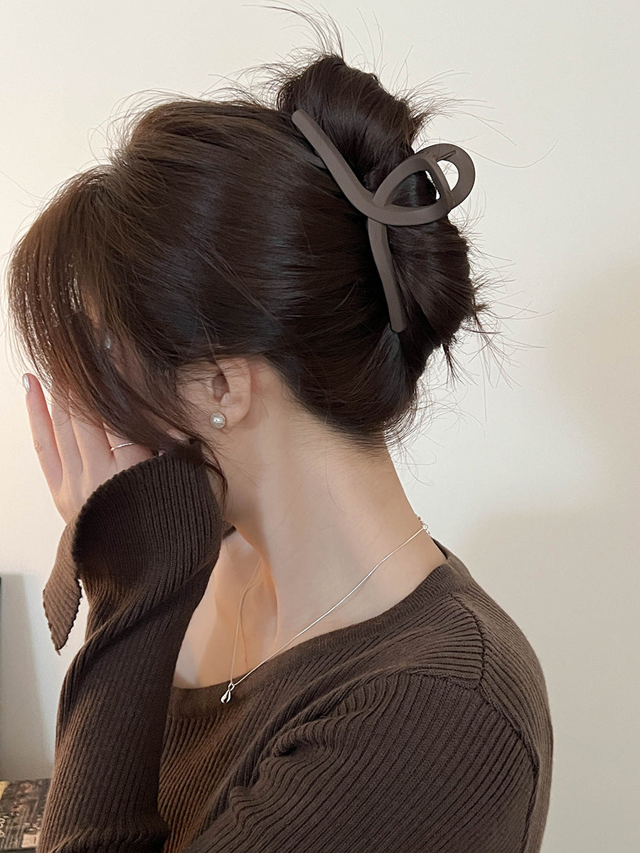 Large Grab Clip Black Simple Hair Clip Large Hair Clip Headwear Head Hair Shark Clip Hair Multi-Hair Accessories