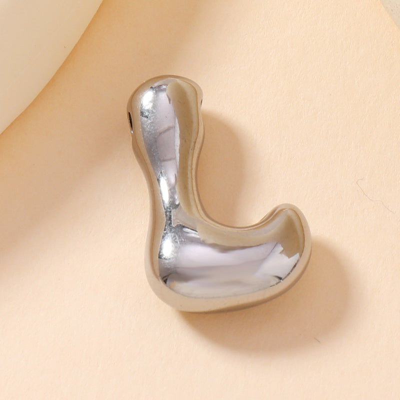 Pendant Single Pendant European and American Fashion Stainless Steel Jewelry Mini Bubble English Letter Pendant DIY Accessories Jewelry