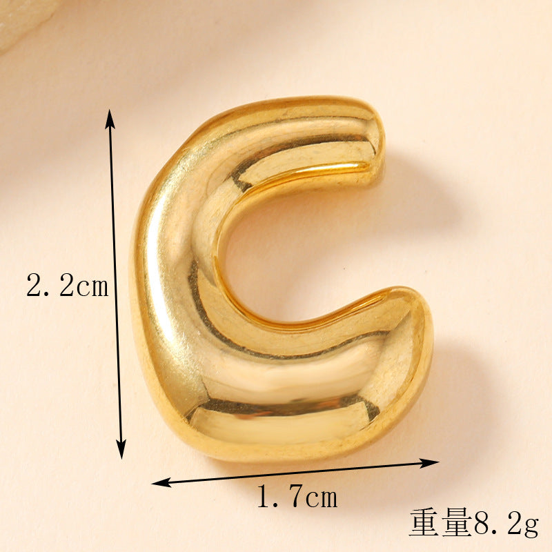 Pendant Single Pendant European and American Fashion Stainless Steel Jewelry Mini Bubble English Letter Pendant DIY Accessories Jewelry