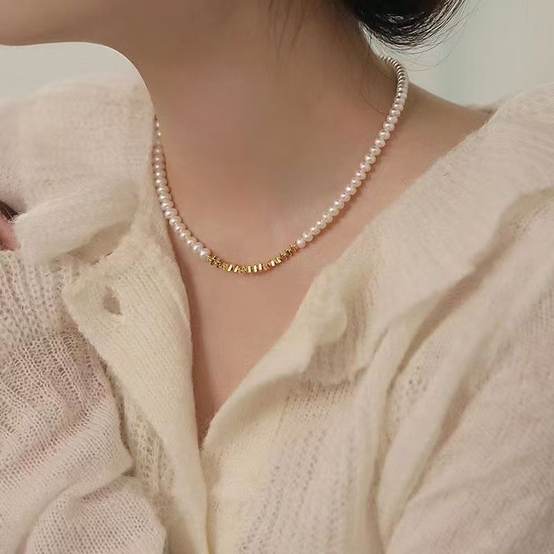 French Style Light Luxury Broken Silver Several Lands Pearl Bracelet Women's Niche Design High-end Sense Square Accessories Retro Exquisite Bracelet