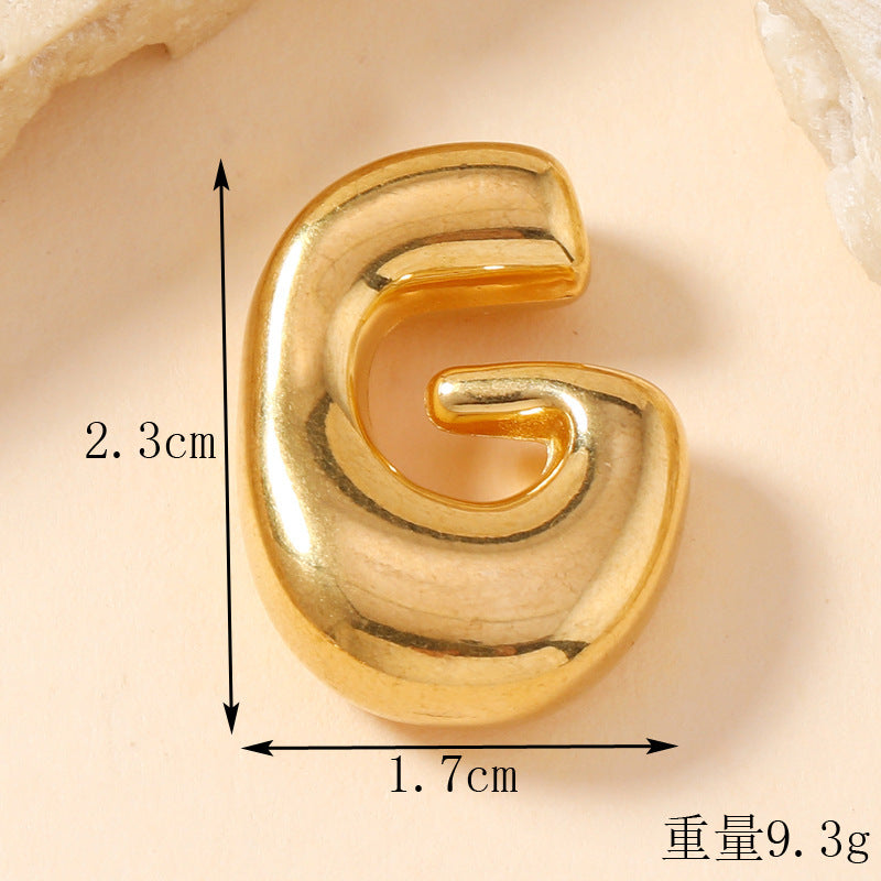 Pendant Single Pendant European and American Fashion Stainless Steel Jewelry Mini Bubble English Letter Pendant DIY Accessories Jewelry