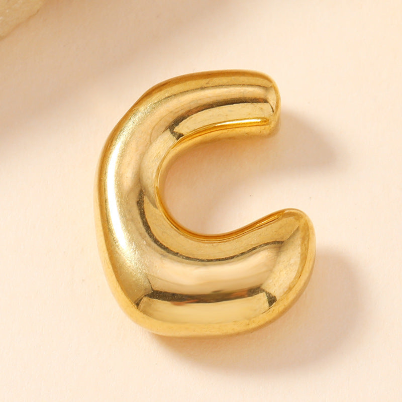 Pendant Single Pendant European and American Fashion Stainless Steel Jewelry Mini Bubble English Letter Pendant DIY Accessories Jewelry