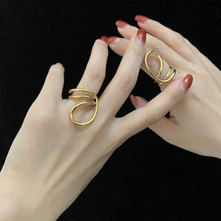 Fashion Explosions European and American Fashion Metal Style Geometry Gap Earrings Large Circle Distinctive Niche All-match Ear Jewelry Women