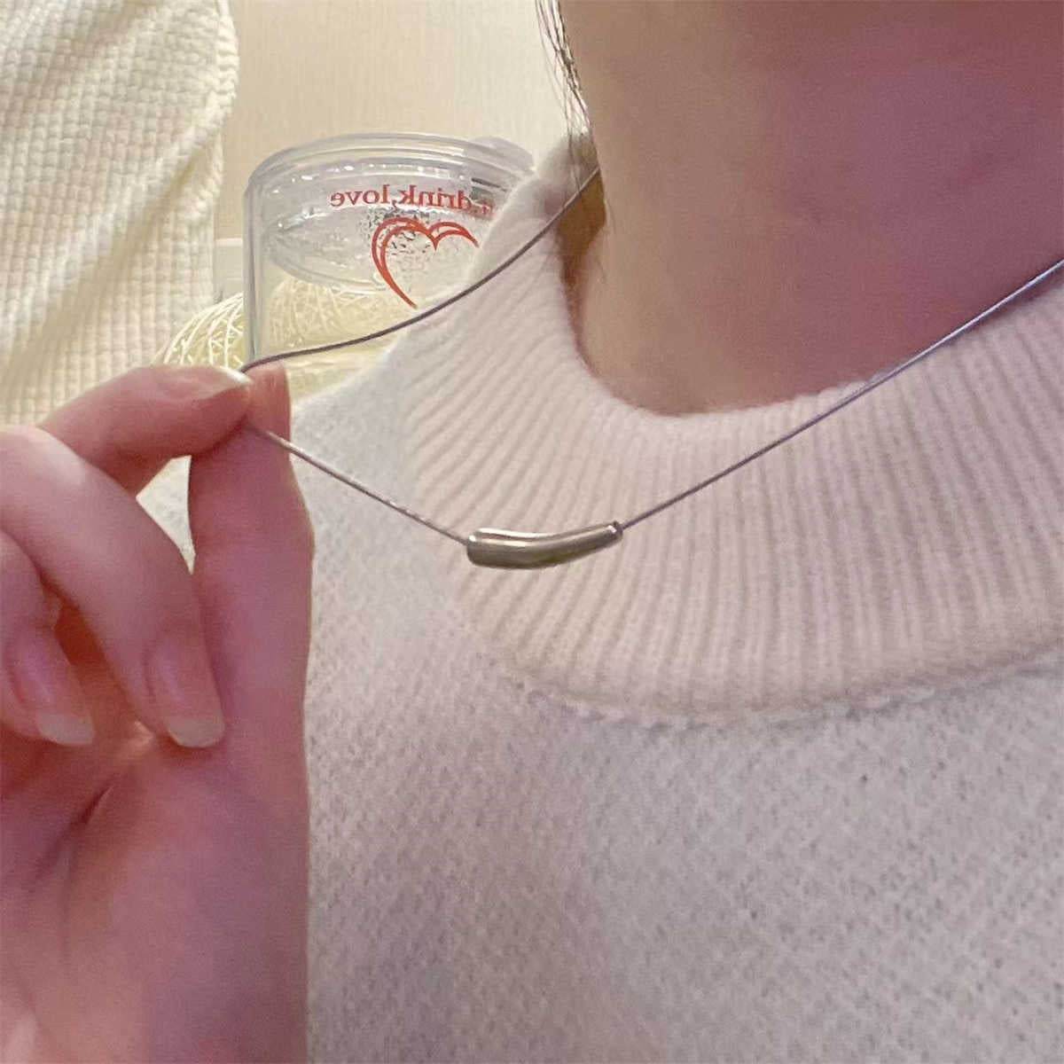 Double-Layer Necklace Women's Sweater Chain