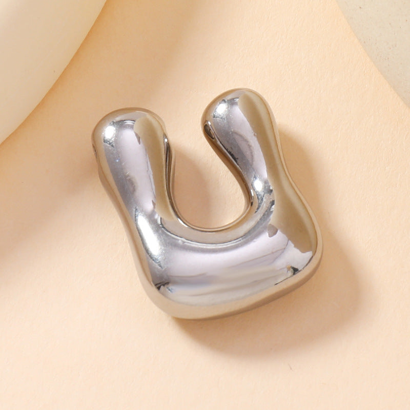 Pendant Single Pendant European and American Fashion Stainless Steel Jewelry Mini Bubble English Letter Pendant DIY Accessories Jewelry